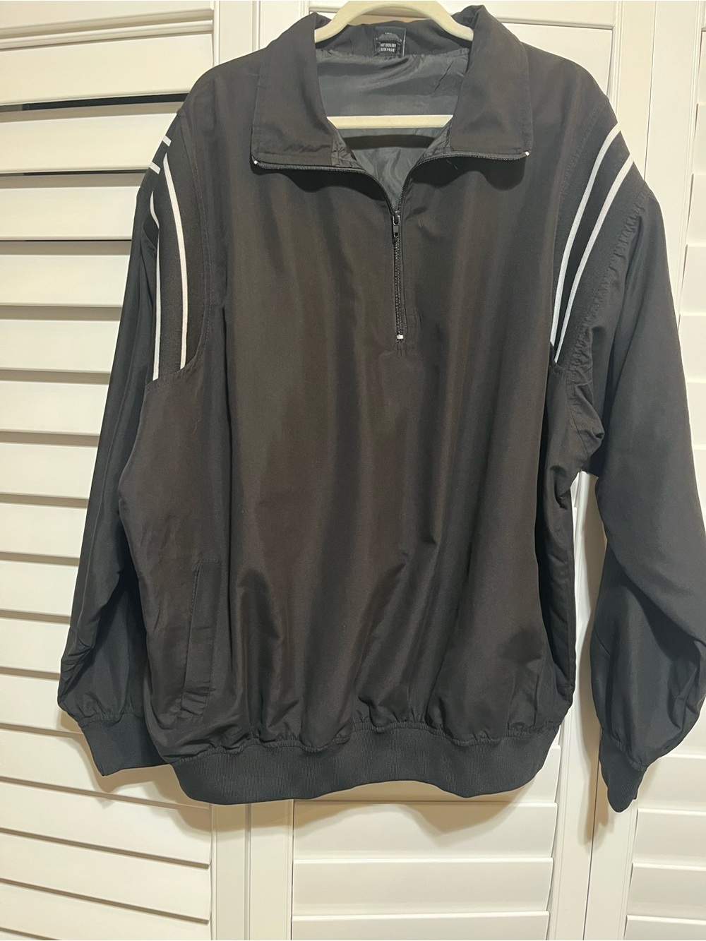 Mens 3n2 Sports Umpire Half Zip Jacket Black 2XL